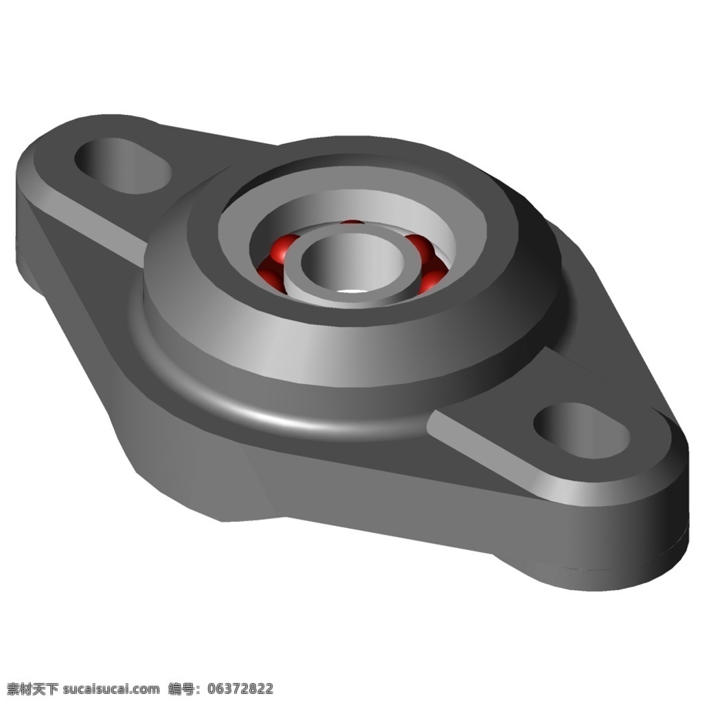 efombb efombb1 1p p12 12b b180 es 两 孔 法兰 轴承 聚合物 易格斯 3d模型素材 电器模型