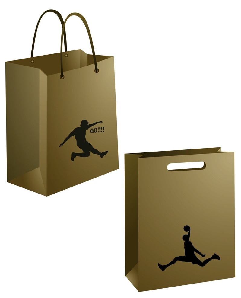 运动 纸袋 效果图 篮球 奔跑 跳跃 包装 包装设计 广告设计模板 源文件