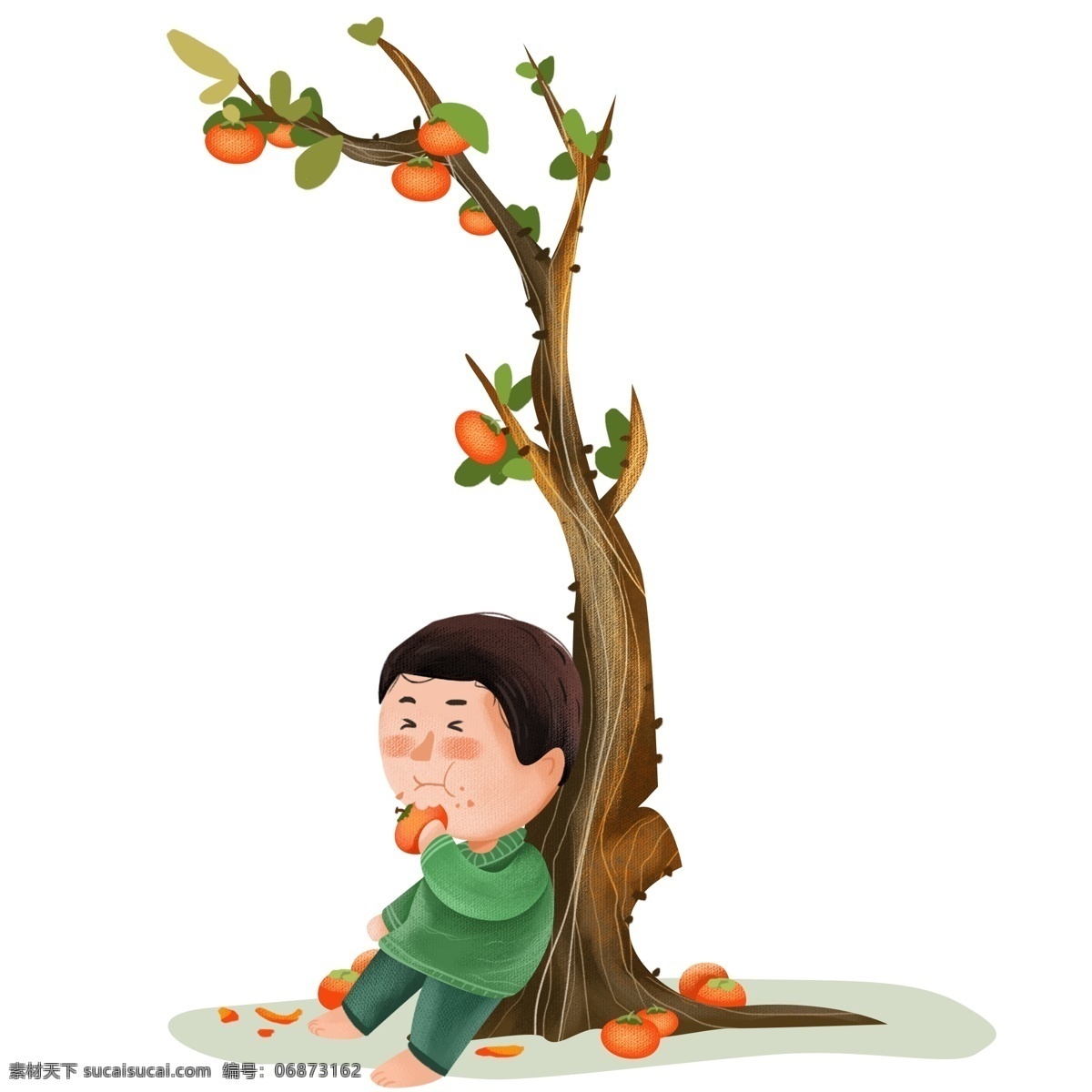 二十四节气 霜降 节气 季节 时节 柿子树 吃柿子 摘柿子