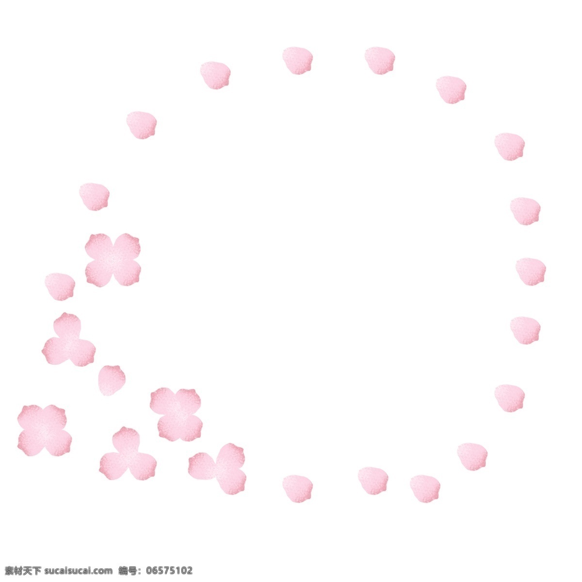 樱花 边框 手绘 彩色 卡通 免抠 透明底 无背景 原创 平面设计 装饰设计 插画 装饰 小清新 通用