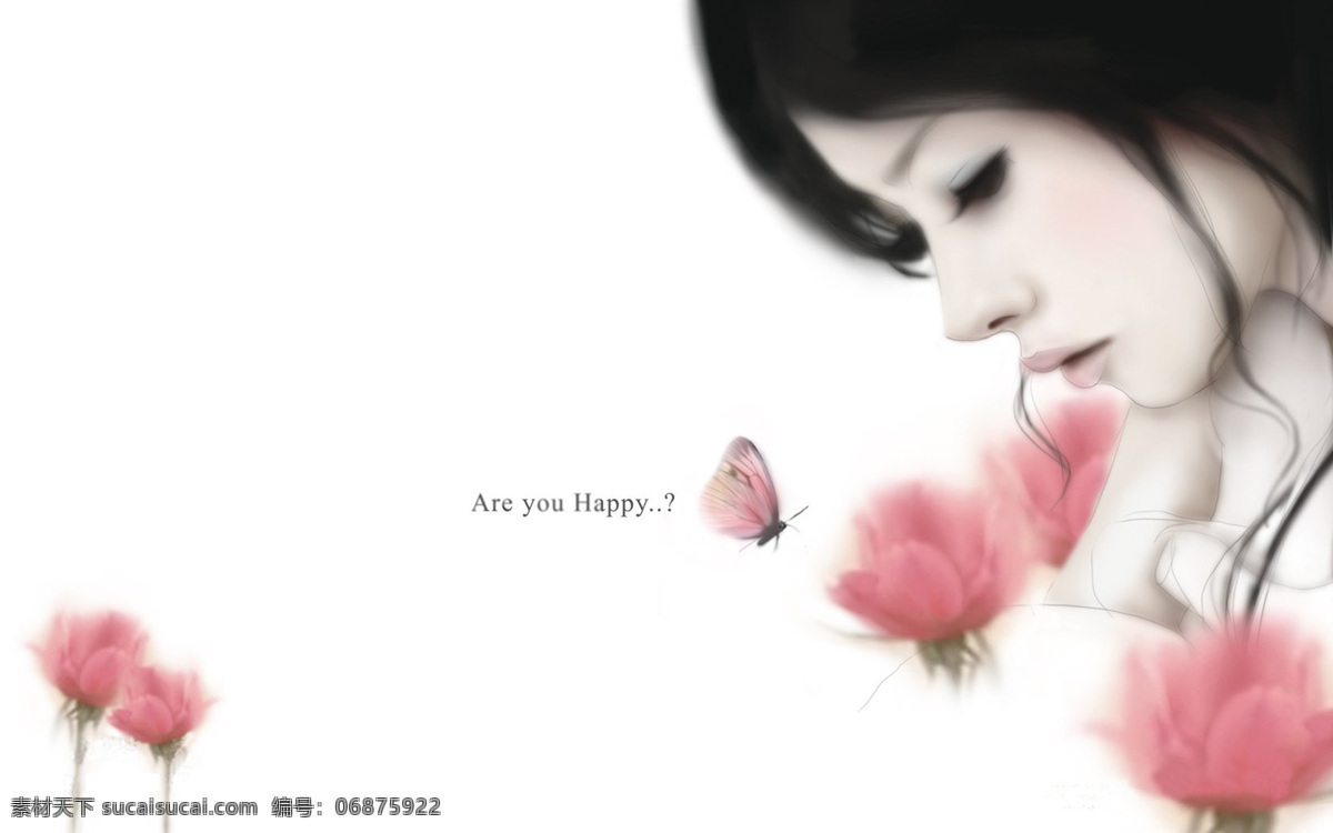 忧伤 女孩 装饰 插画集