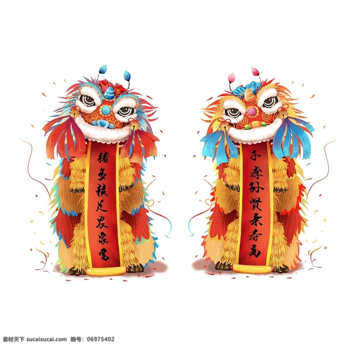 舞狮 舞龙 春节 中国 风 中国风 对联 新年