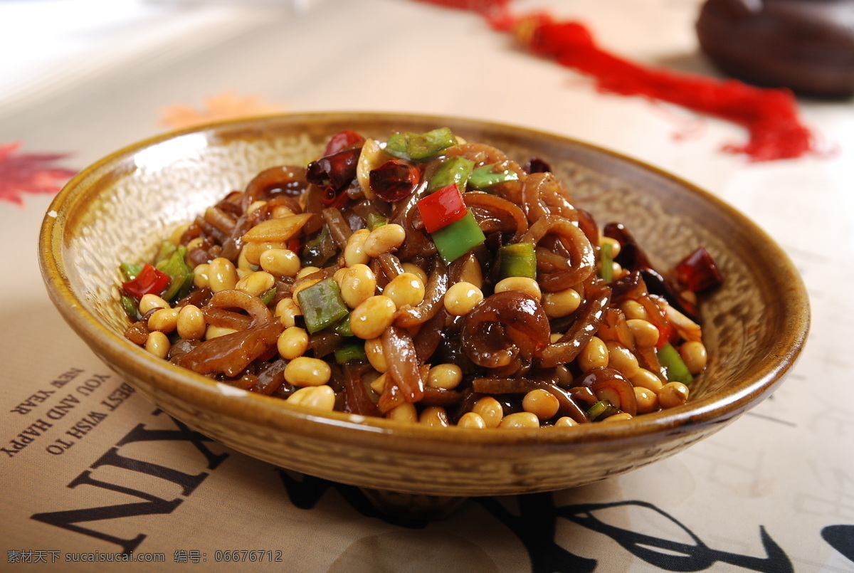 黄豆炒肉皮 黄豆 肉皮 美食 美味 营养 餐饮 传统美食 餐饮美食