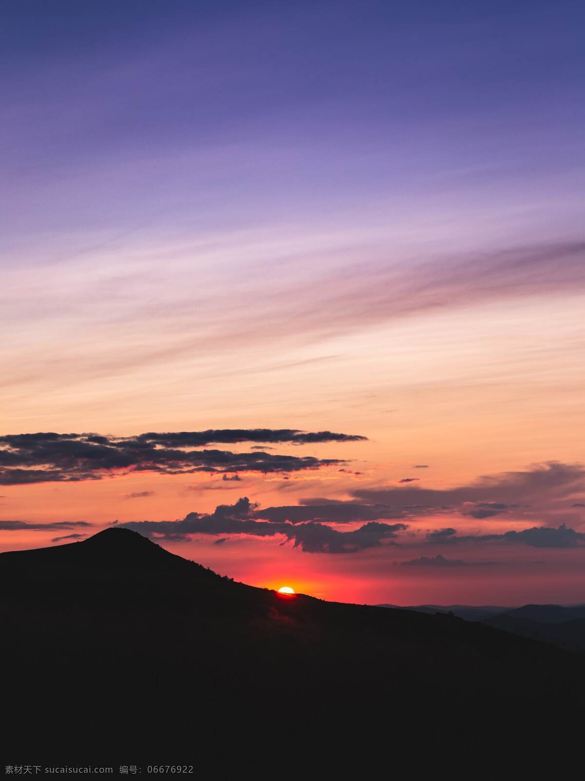 天空 夕阳 山峰图片 夜景 山峰 山河色彩 自然景观 自然风景