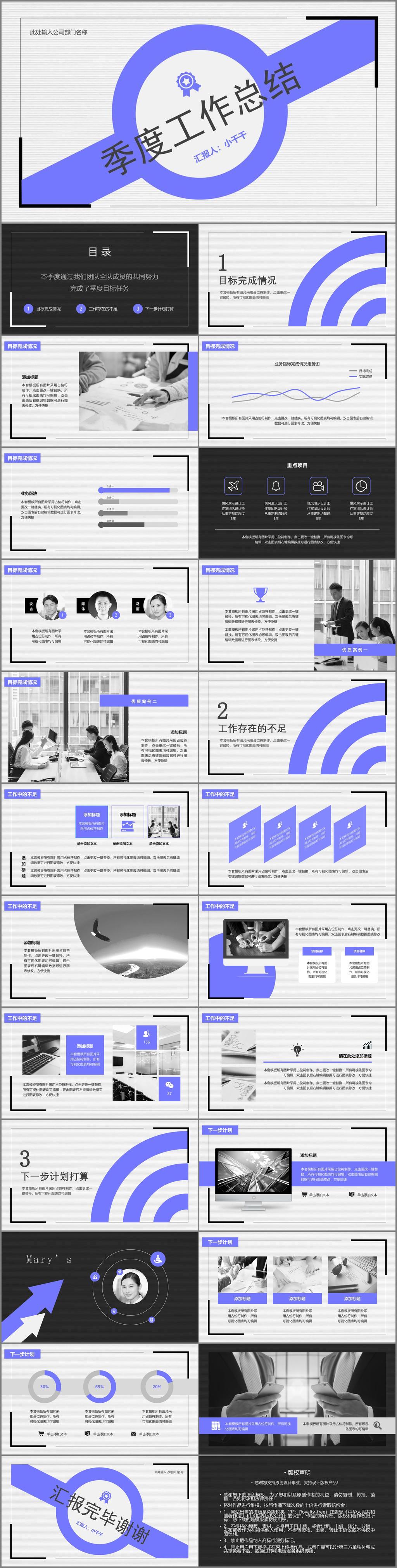 季度 工作总结 计划 汇报 模板 工作汇报 会议 工作计划