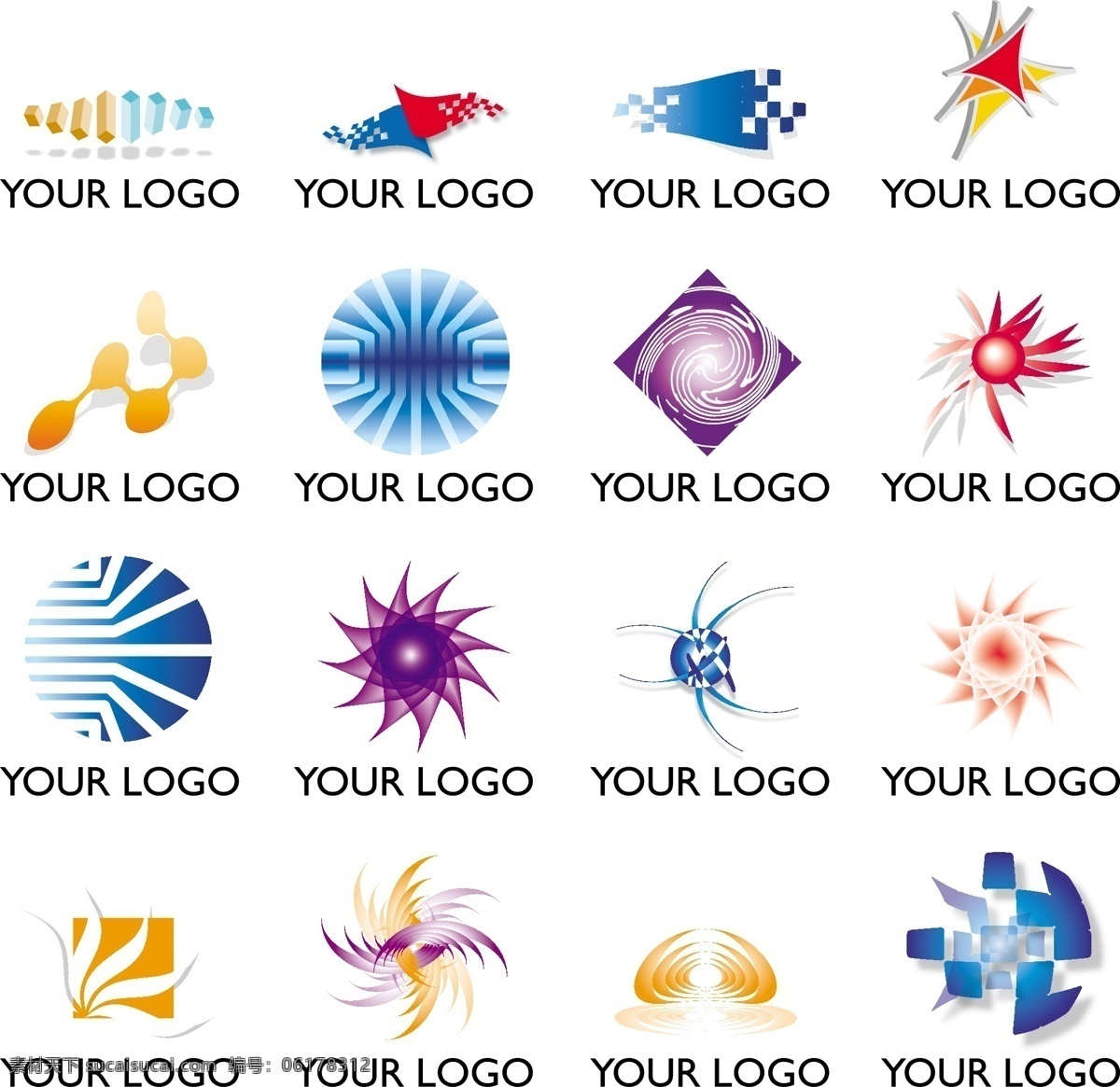 logo 标识 logo图标 彩色 黑白 免费素材 矢量