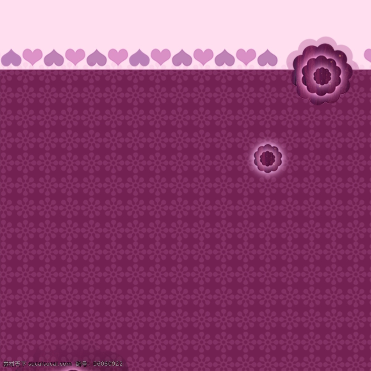 创意纹理背景 紫色 花朵 爱心 花纹 创意纹理