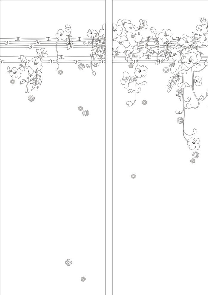 移门图案 移门 平开门 屏风 玄关 隔断 艺术玻璃 工艺玻璃 雕刻 刻绘 白描图 吊趟门 抽象 抽象图案 欧式花 美术绘画 文化艺术 矢量