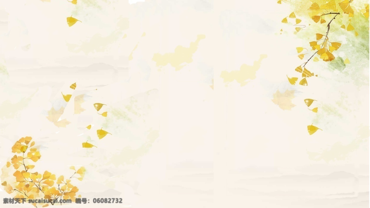 银杏叶 背景 含 图 层 背景图 含图层 海报 背景素材 分层