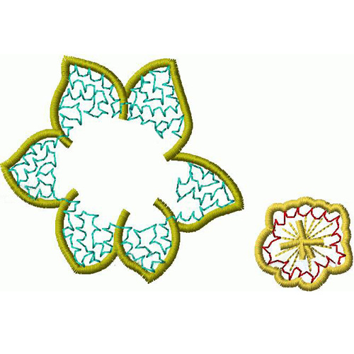 绣花 植物 花 色彩 黄色 免费素材 面料图库 服装图案 白色