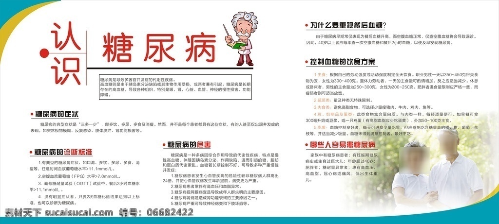 糖尿病 注意事项 多发病 胰岛素 老年人 健康 展板 海报