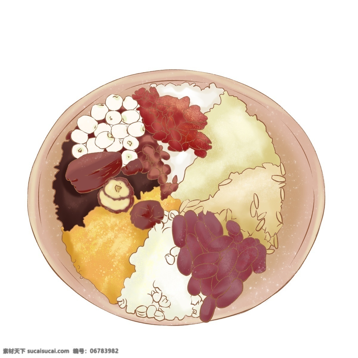 美味 腊八粥 手绘 插画 手绘腊八粥 卡通腊八粥 腊八粥装饰 美味的腊八粥 漂亮的腊八粥 营养腊八粥