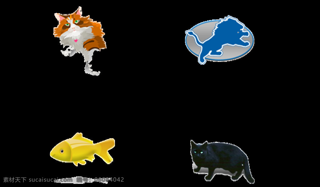 扁平 动物 图标 动物图标 图标设计 扁平图标 手绘动物 icon 动物icon 卡通图标 狮子 猫咪 鱼