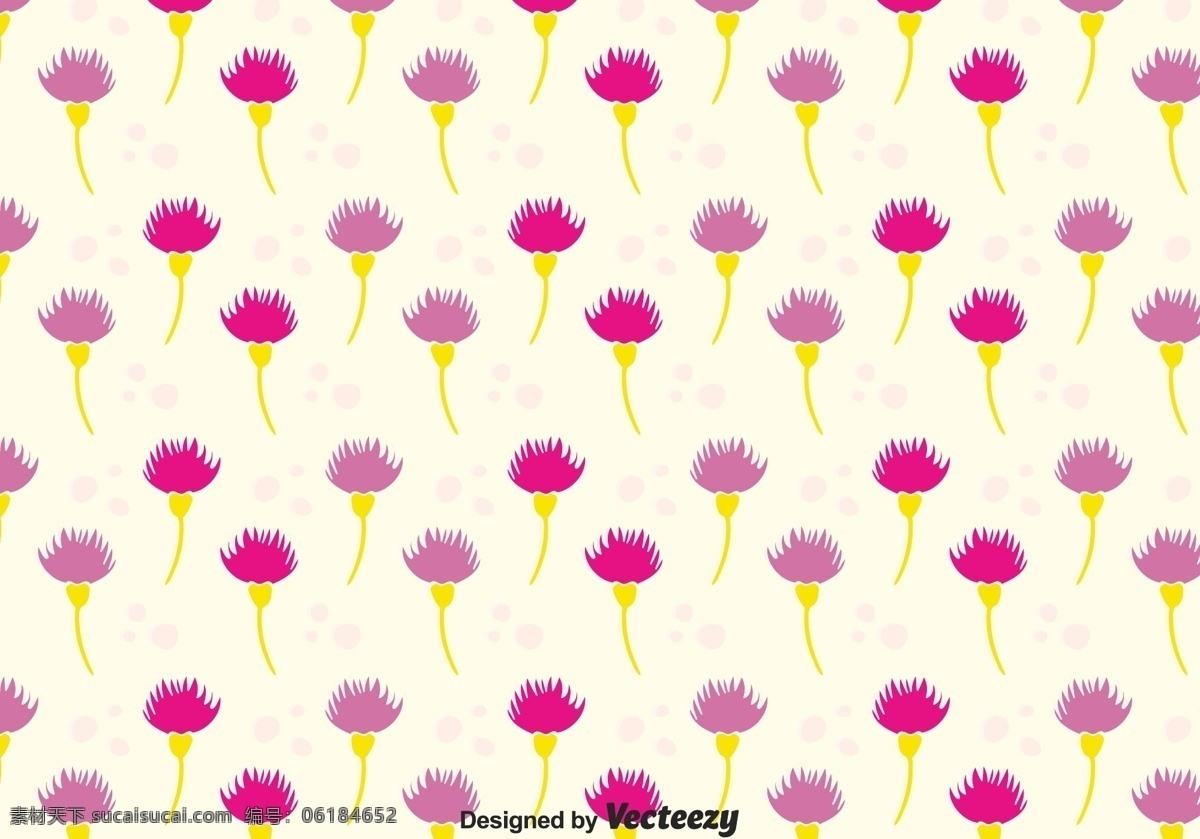 紫色 蓟 无缝 模式 蓟花 植物 图案 壁纸 背景 装饰 点缀