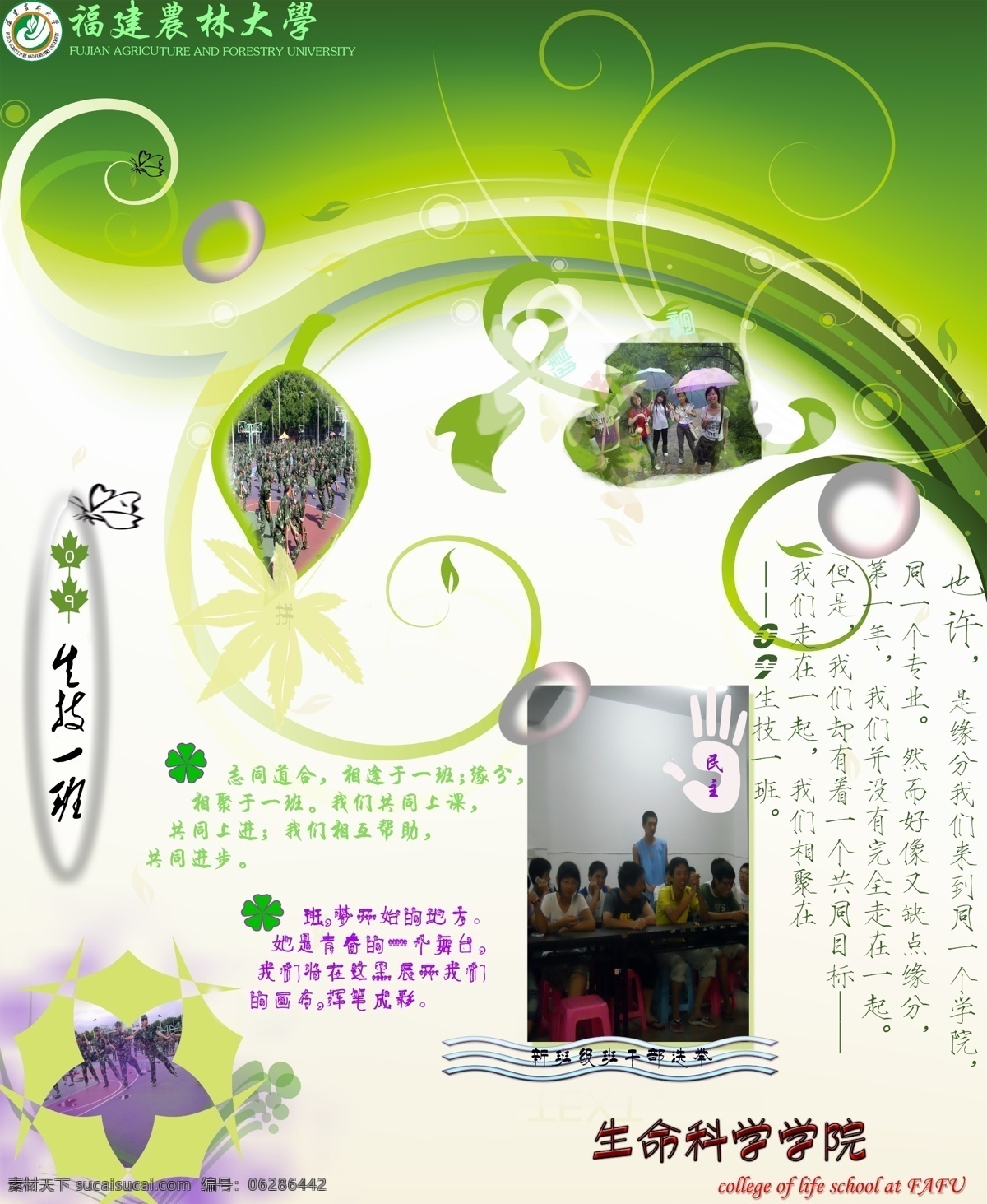 班级 展板 班级展板 广告设计模板 花纹 活动展板 绿叶 模板 源文件 展板模板 其他展板设计