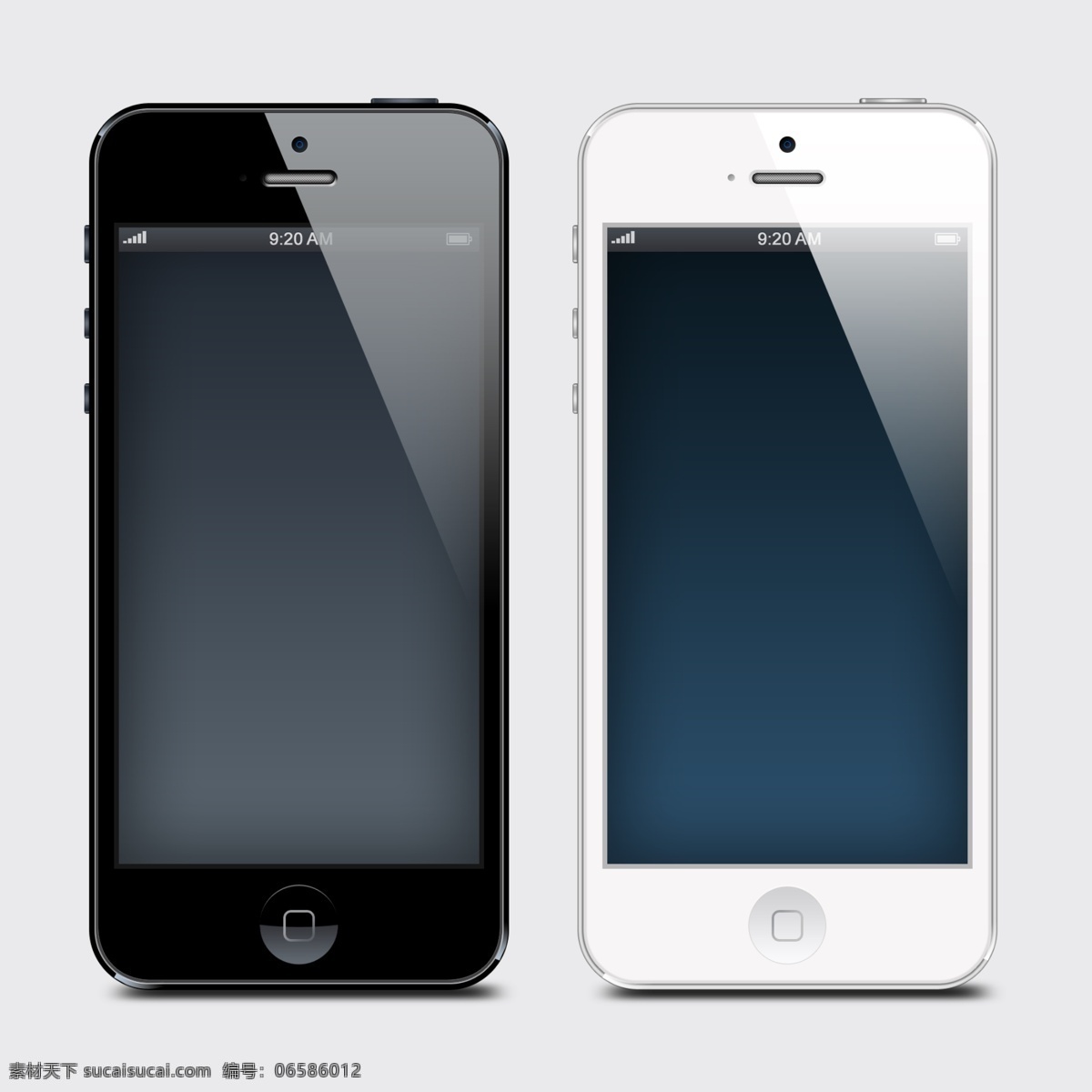 苹果5 iphone5 模型 土豪金 黑白 分层 源文件