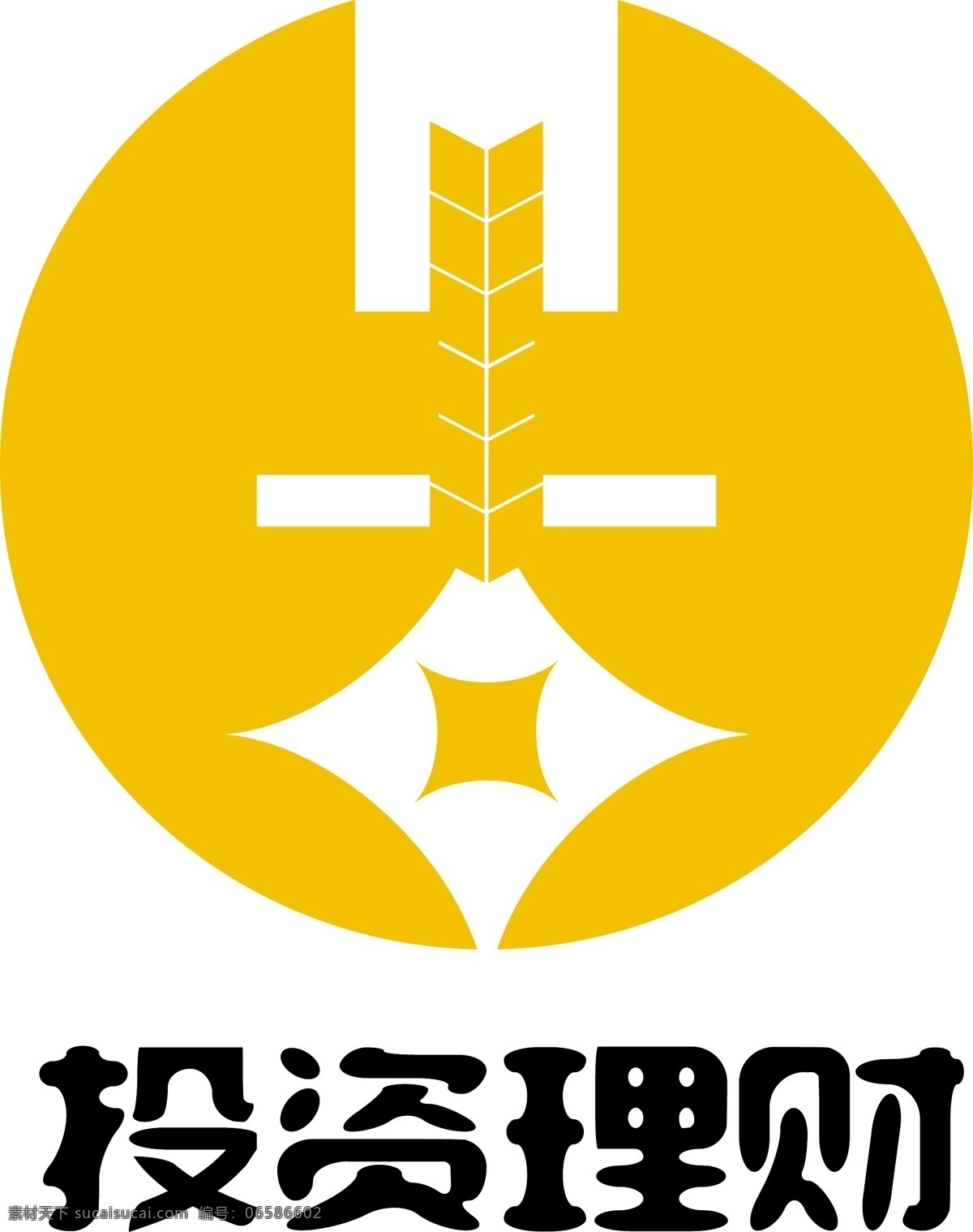 金融 投资公司 logo 投资 理财 保险 银行 钱币 铜钱 人民币 钱 矢量 麦穗 可商用 商务 简洁