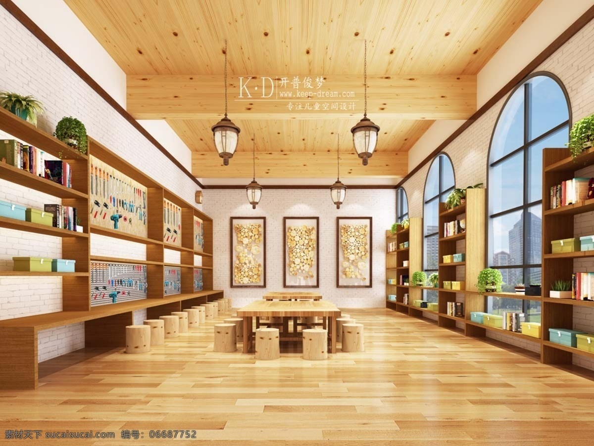 幼儿园 木工 教室 设计装修 图 幼儿园设计 幼儿园装修 特色教室设计 木工教室设计 木工教室装修 环境设计 室内设计