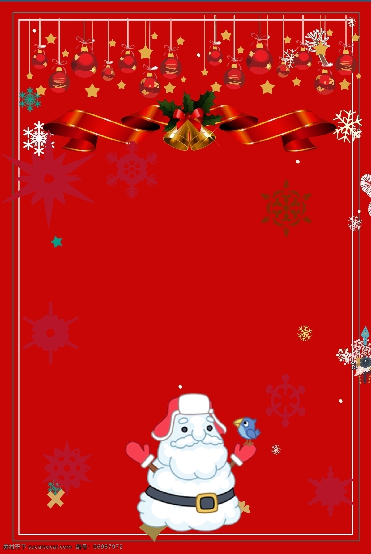 喜庆 红色 大气 圣诞 宣传 背景 手绘背景 水彩背景 平安夜 雪人 冬至