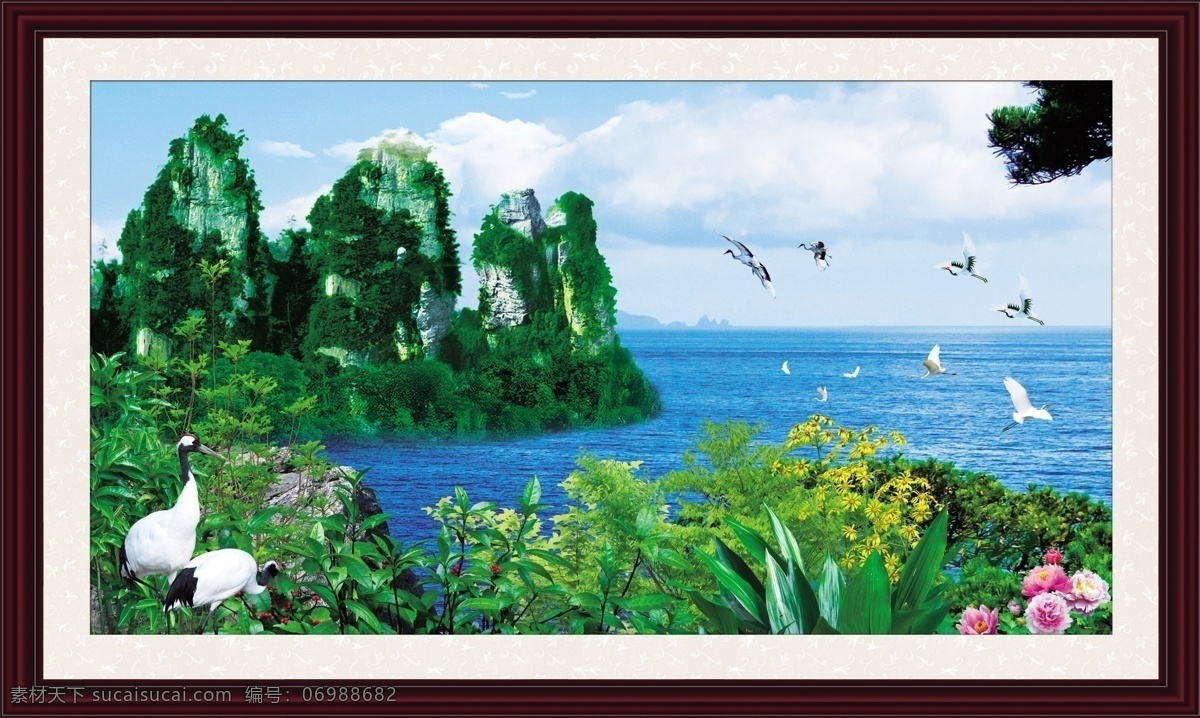 分层 大厅画 大展宏图 风景 风景画 风景图 鹤 画卷 模板下载 山水 山水风景画 山水画 山水风景 自然风景 山水风景图 山水图 中堂 画轴 中国画 自然风光 流水生财 客厅画 源文件 家居装饰素材