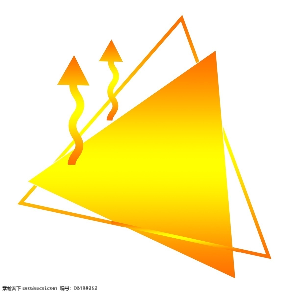 纹理 渐变 橙黄色 三角形 卡通 装饰 边框 商用 边框素材 可商用