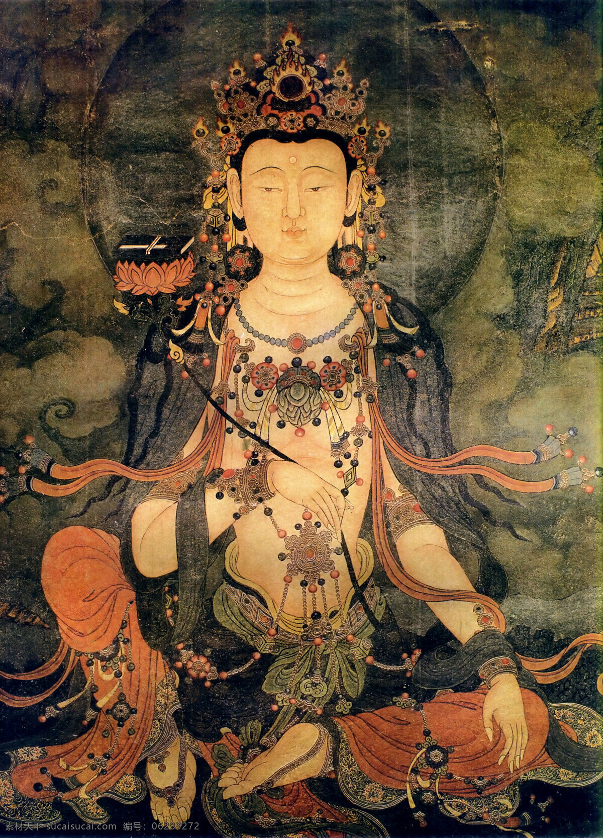普贤菩萨 普贤 菩萨 壁画 文化艺术 宗教信仰 设计图库