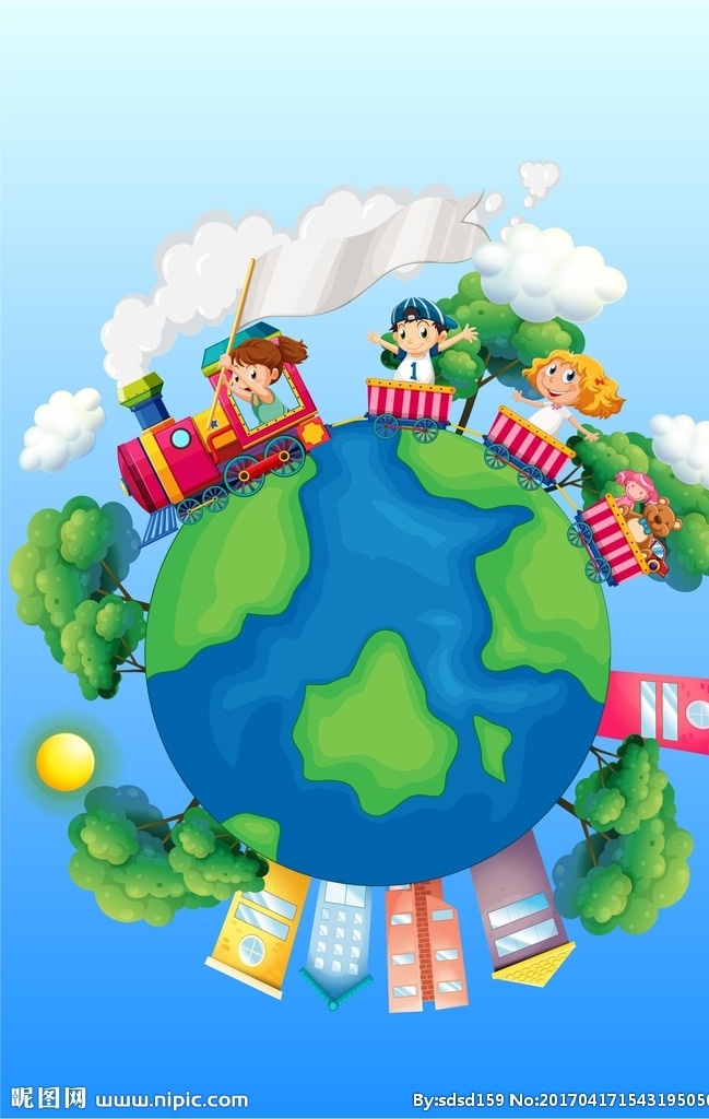 儿童节 海报 矢量 背景 六一儿童海报 地球 绿色 节日素材 促销海报 气球