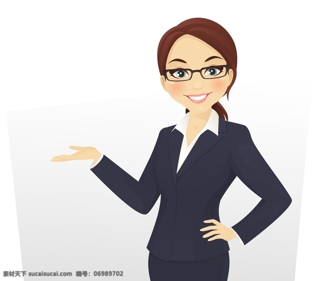 职业女性 时尚办公女性 矢量人物 职业人物 商务 少女 美女 手绘 办公 人物 妇女 女性 韩国矢量女性 矢量