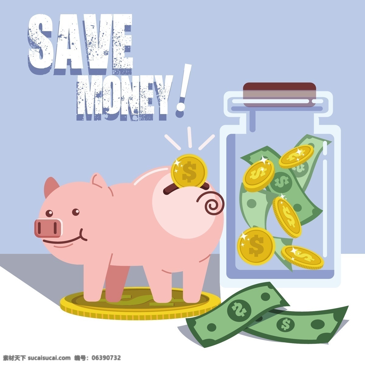 金钱 储 钱 罐 矢量 纸币 矢量素材 贸易 商业 save money 储钱罐 银币