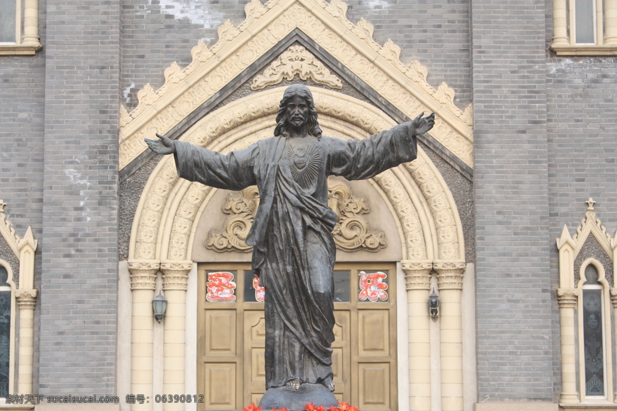 耶稣像 耶稣 天主教 雕像 教堂 宗教 景色 文化艺术 宗教信仰