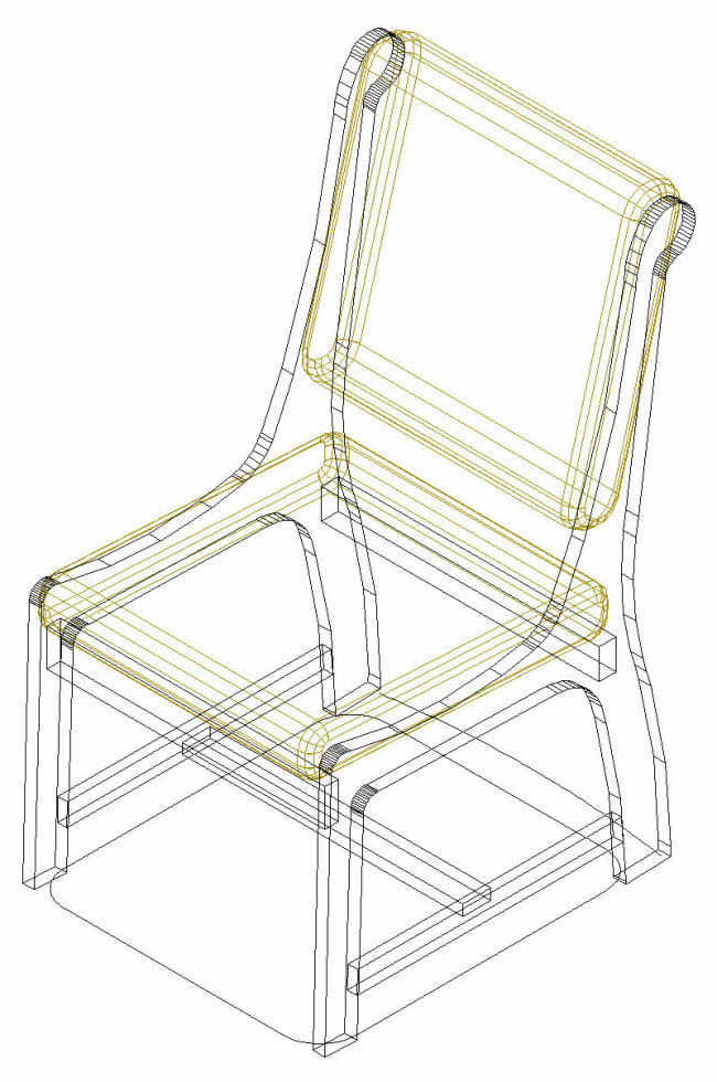 靠背 座椅 3d cad 模型 三维 室内 装饰 装修 矢量 cad素材