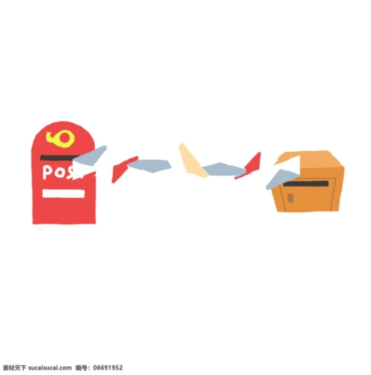 可爱 邮箱 分割线 装饰 卡通分割线 邮箱分割线 红色的邮箱 白色邮件 可爱的分割线 分割线装饰