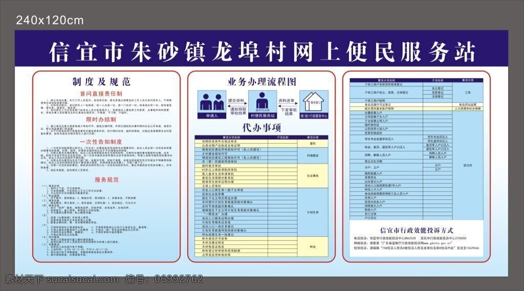 网上 便民 服务站 便民服务中心 便民制度 便民上墙制度 白色