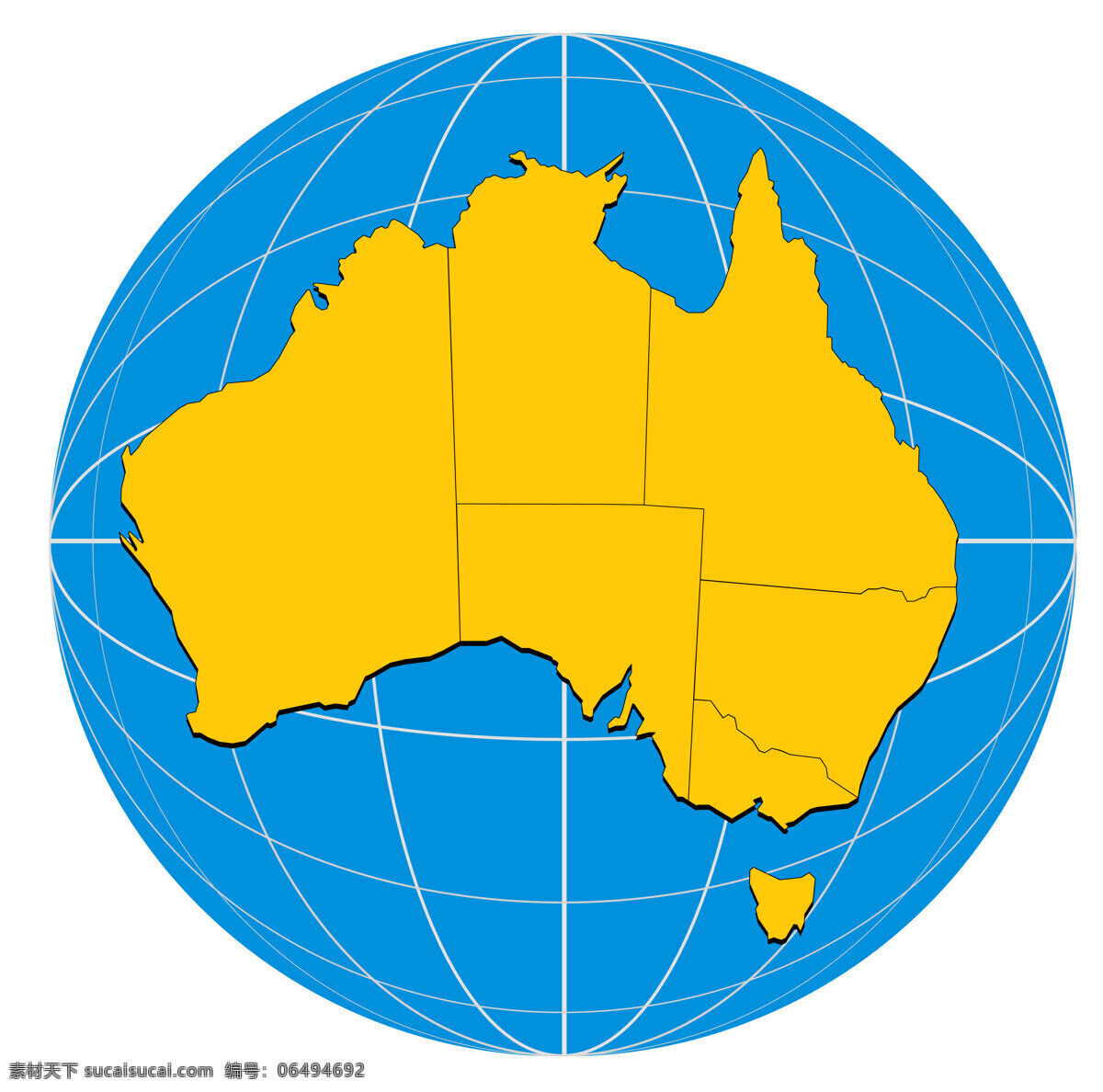 澳大利亚 全球 地图 白色