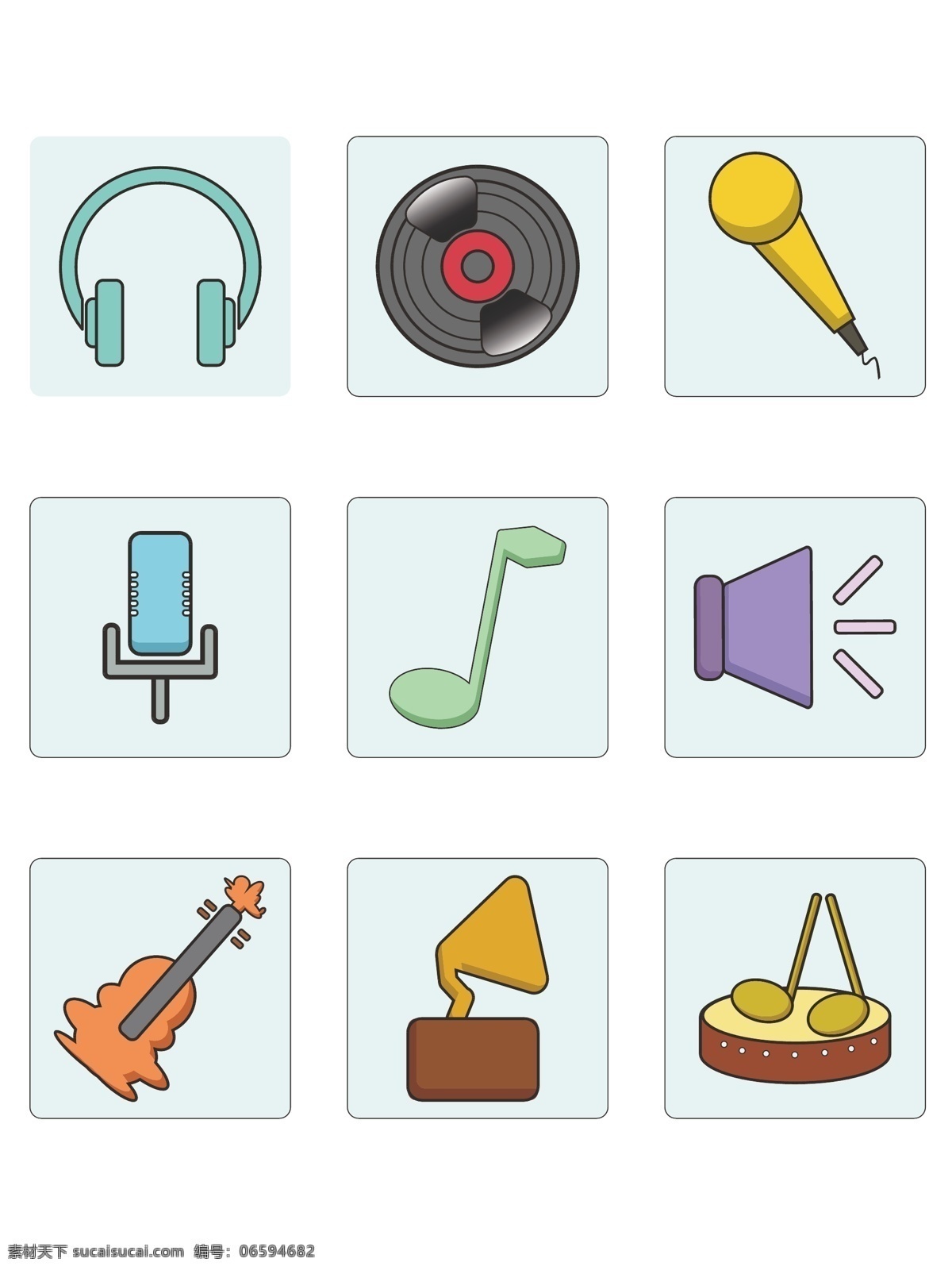原创音乐 图标 icon 商用 音乐 简约 元素 耳机 原创 可商用 乐器 话筒 音响