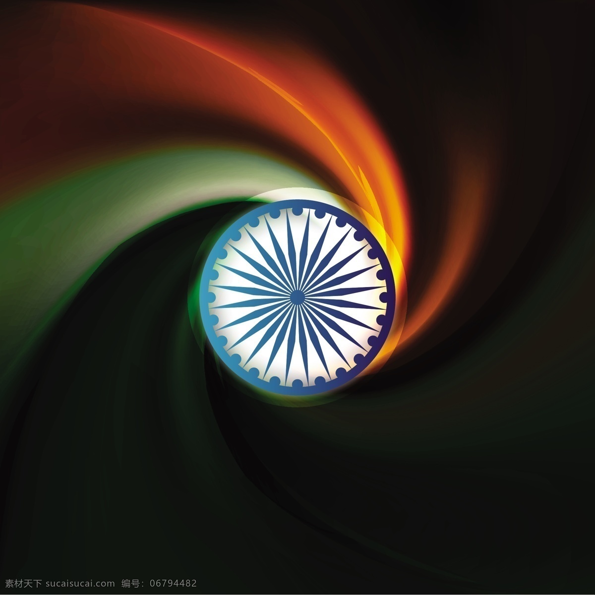 印度背景 背景 抽象 旗帜 波浪 漩涡 印度 节日 车轮 和平 印度国旗 独立日 国家 自由 抽象波 日 政府 波背景 黑色