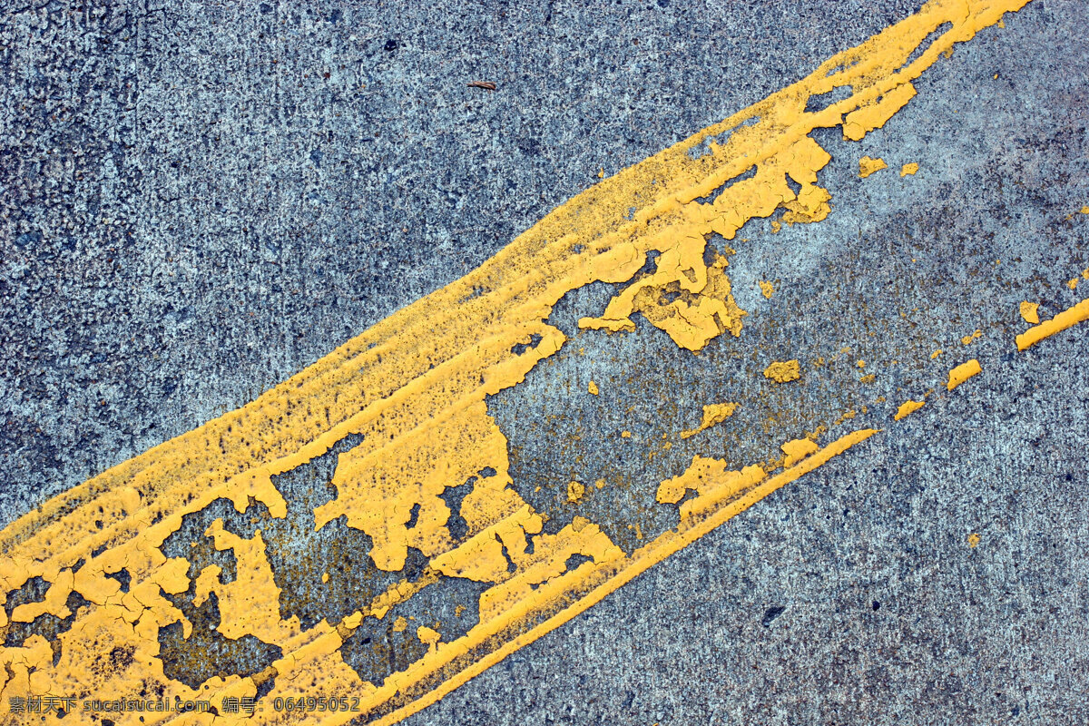 黄色 破损 马路 黄 线 路面 皲裂 柏油路 沥青路 地震 汶川 黄线 压线