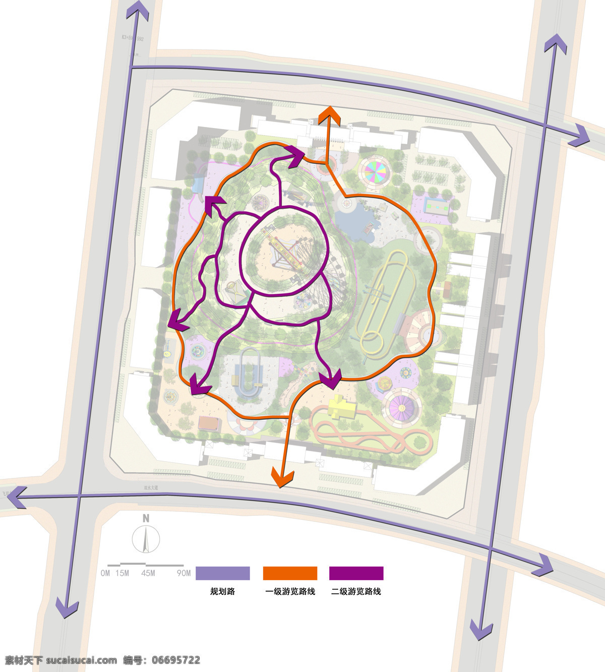 乐园 规划 路线 分析图 乐园规划设计 游乐园 游乐场 主题乐园 公园 环境设计 效果图