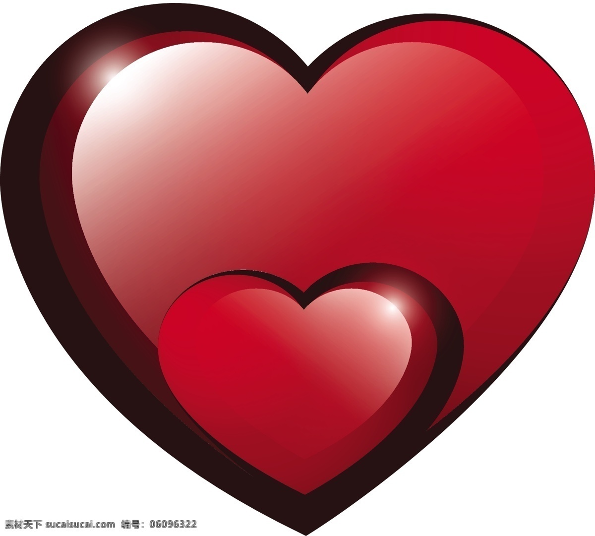 000模式 体积 mb 矢量心形 心 红色 有光泽 psd心 心脏 红 白色
