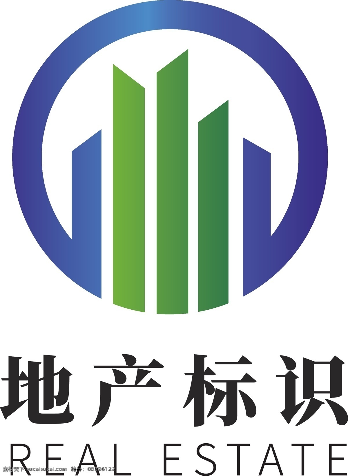 蓝色 科技 环保 房地产 企业 logo 模板