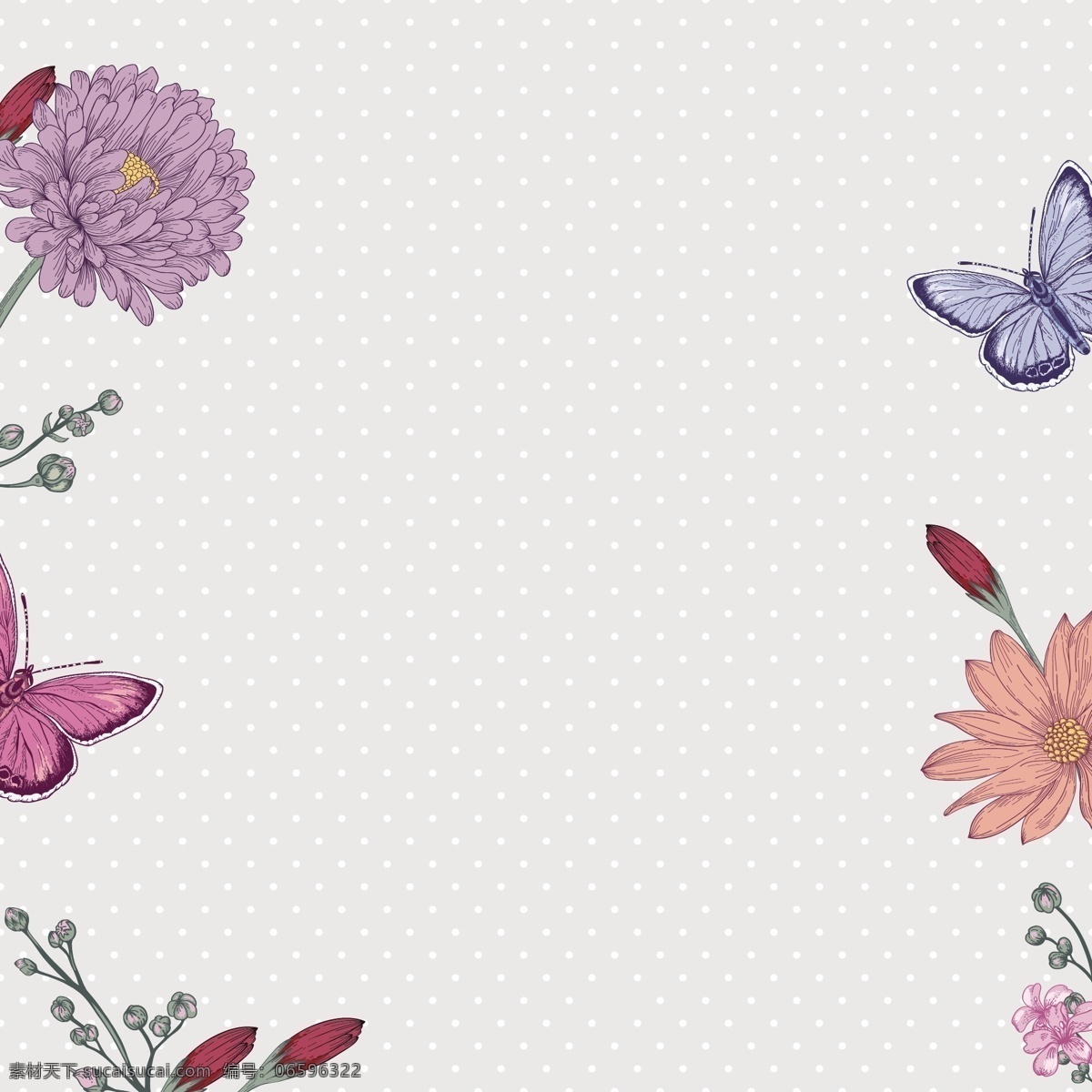 信纸 儿童 蝴蝶 月季花 花 矢量图 底纹边框 背景底纹