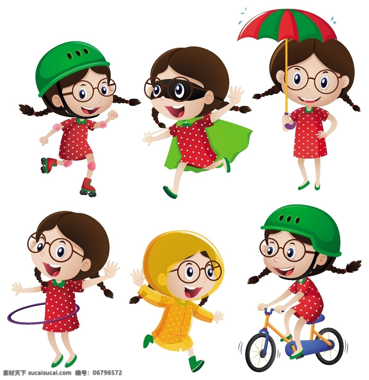 卡通女孩素材 节日儿童 节日 庆祝 开心 儿童 女孩 快乐 生日 儿童节 节日素材 卡通儿童 卡通设计