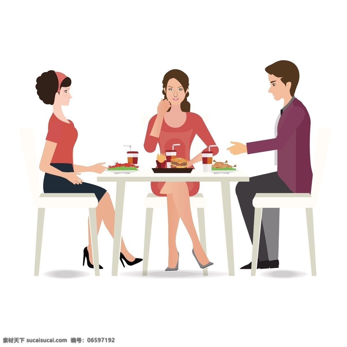 卡通 朋友 聚会 矢量 聚餐 卡通男人 卡通女人 男人 女人 聚餐朋友 美女 帅哥 漂亮的美女