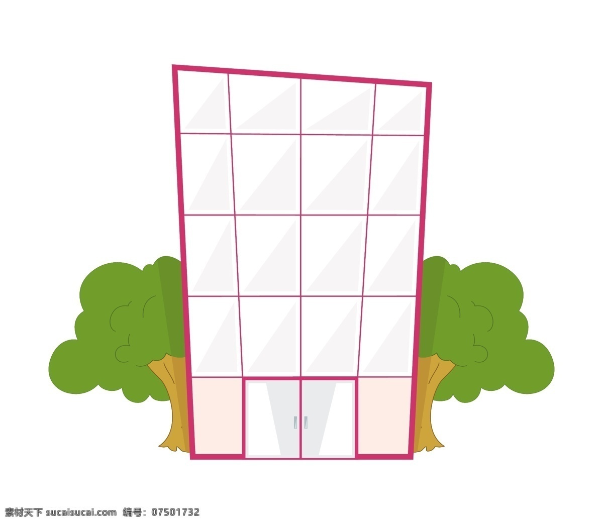 卡通 商务楼 卡通商务楼 矢量图 建筑家居