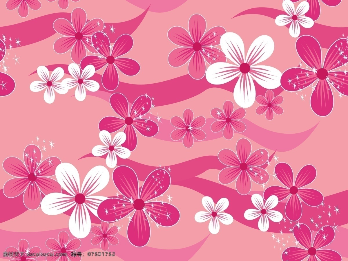 美丽 花朵 图案 壁纸 矢量图 商务金融