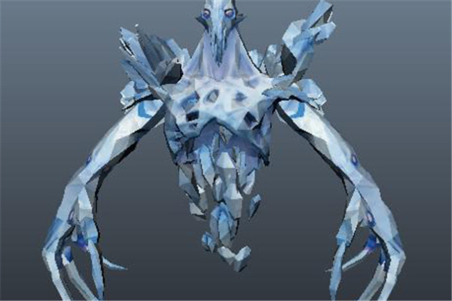 蓝色 冰封 怪 游戏 模型 幽灵 模块 冰怪游戏装饰 精灵 网游 3d模型素材 游戏cg模型