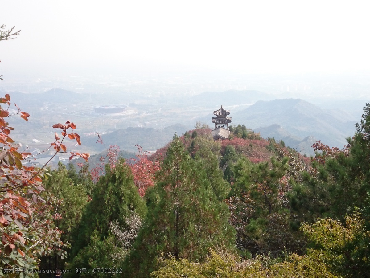山亭 亭子 红叶 山坡 山岭 红叶岭 出游日记 旅游摄影 国内旅游