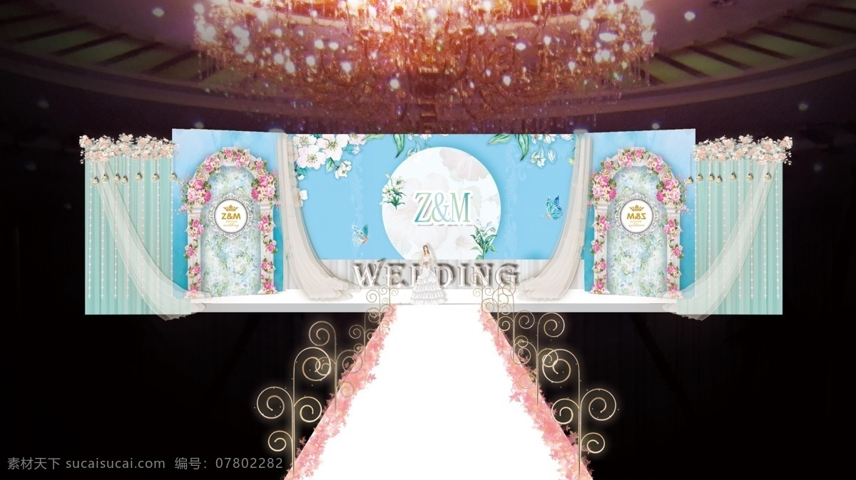蒂 芙 尼 蓝 婚礼 舞台 蒂芙尼蓝 粉