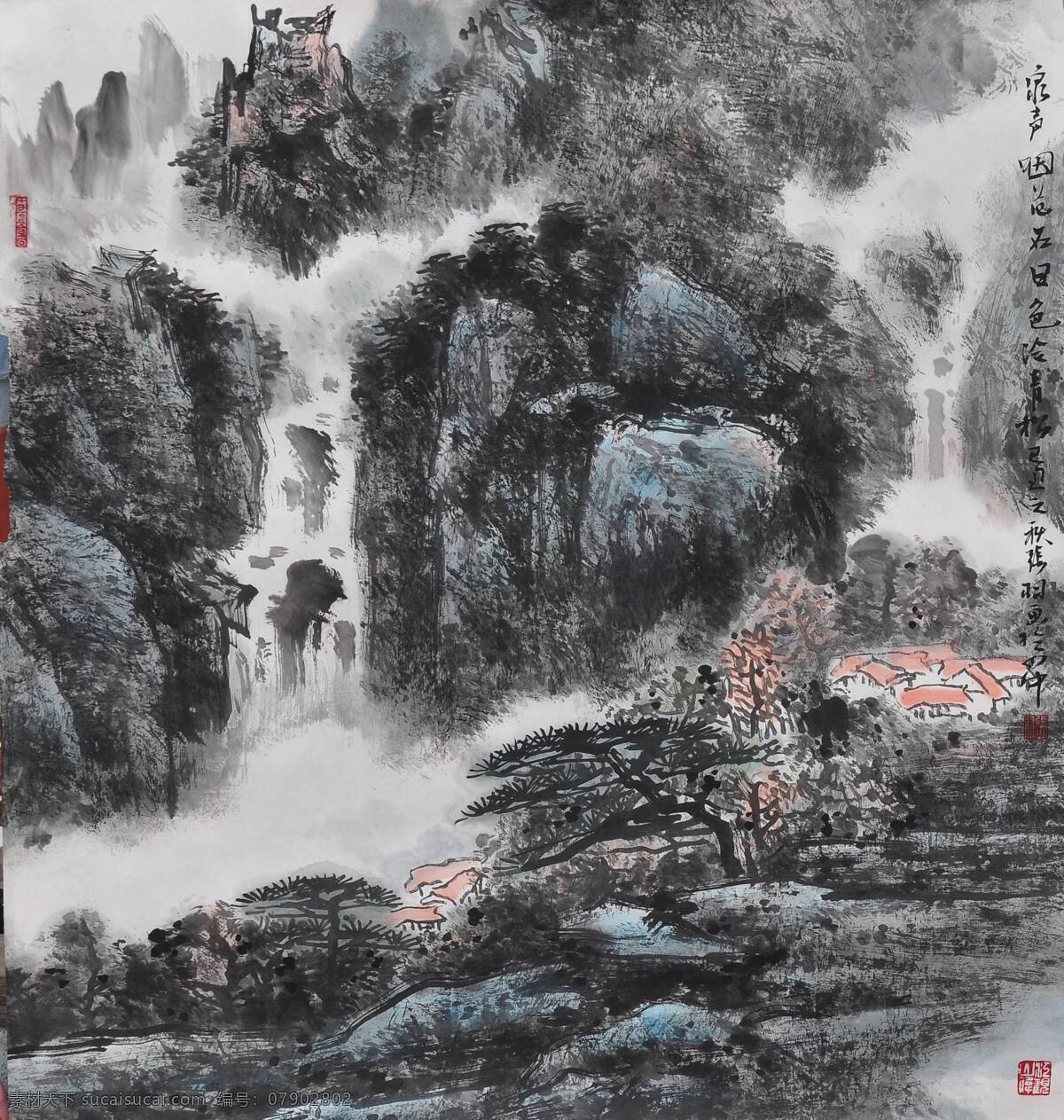 山水画 油画 装饰画 国画 无框画 插画 手绘 素描 底纹背景 彩绘 中国风 抽象 艺术 书画文字 文化艺术