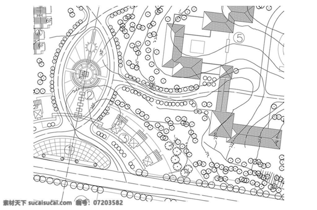 别墅区 cad 景观 规划 方案 cad平面图 园林平面图 cad景观 园林图 景观规划方案 施工 工程平面图